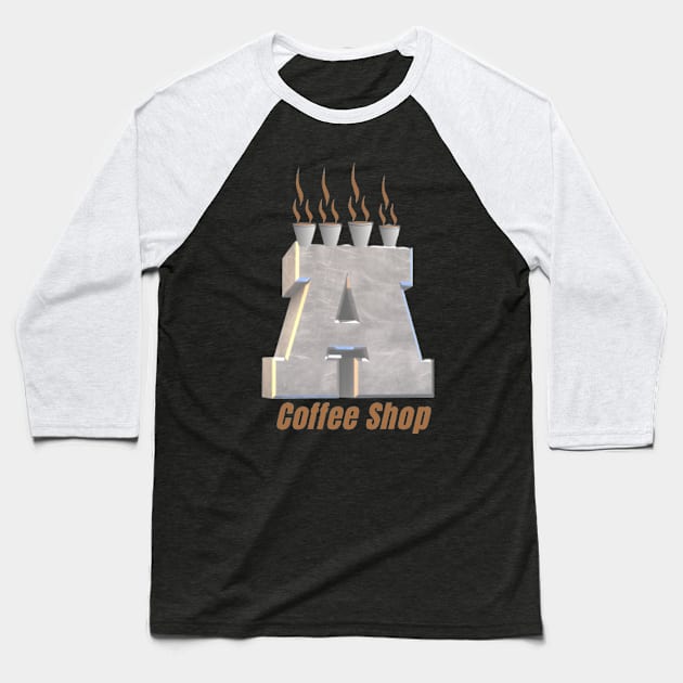 coffee Baseball T-Shirt by NOUNEZ 
